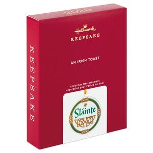 New! Porcelain Slainte Irish Toast Hallmark Keepsake Christmas Ornament 2022